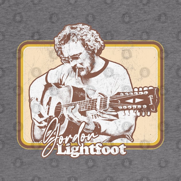 Gordon Lightfoot / Retro Style Country Fan Design by DankFutura